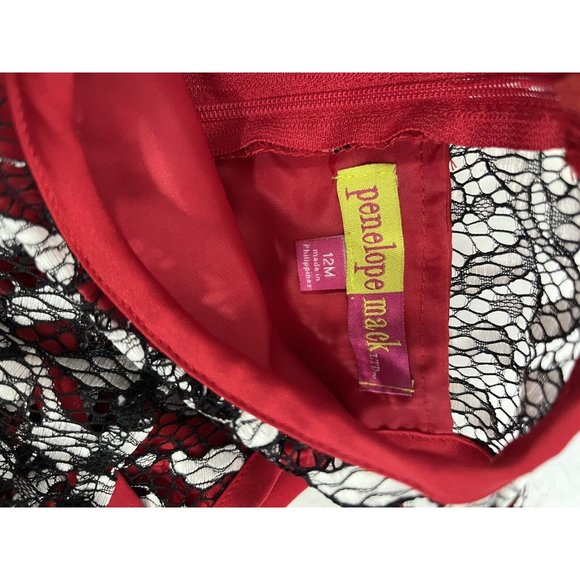 Penelope Mack Dress Red Black Overlay New Tags 12 Month - Picture 4 of 14